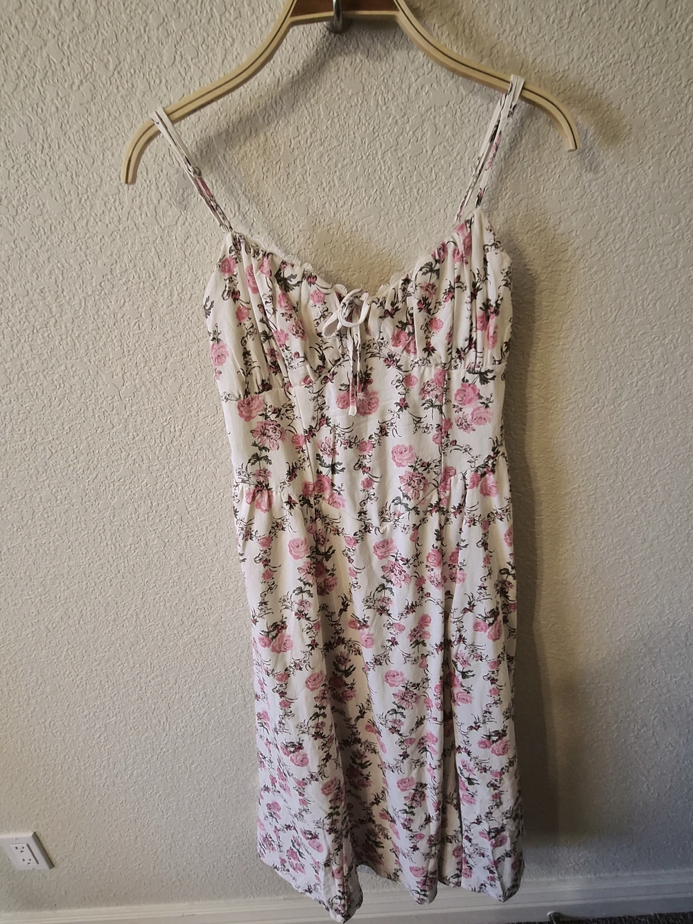 Women's TRIXXI White Floral Dress - Pink Rose Print